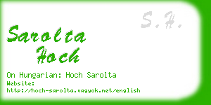 sarolta hoch business card